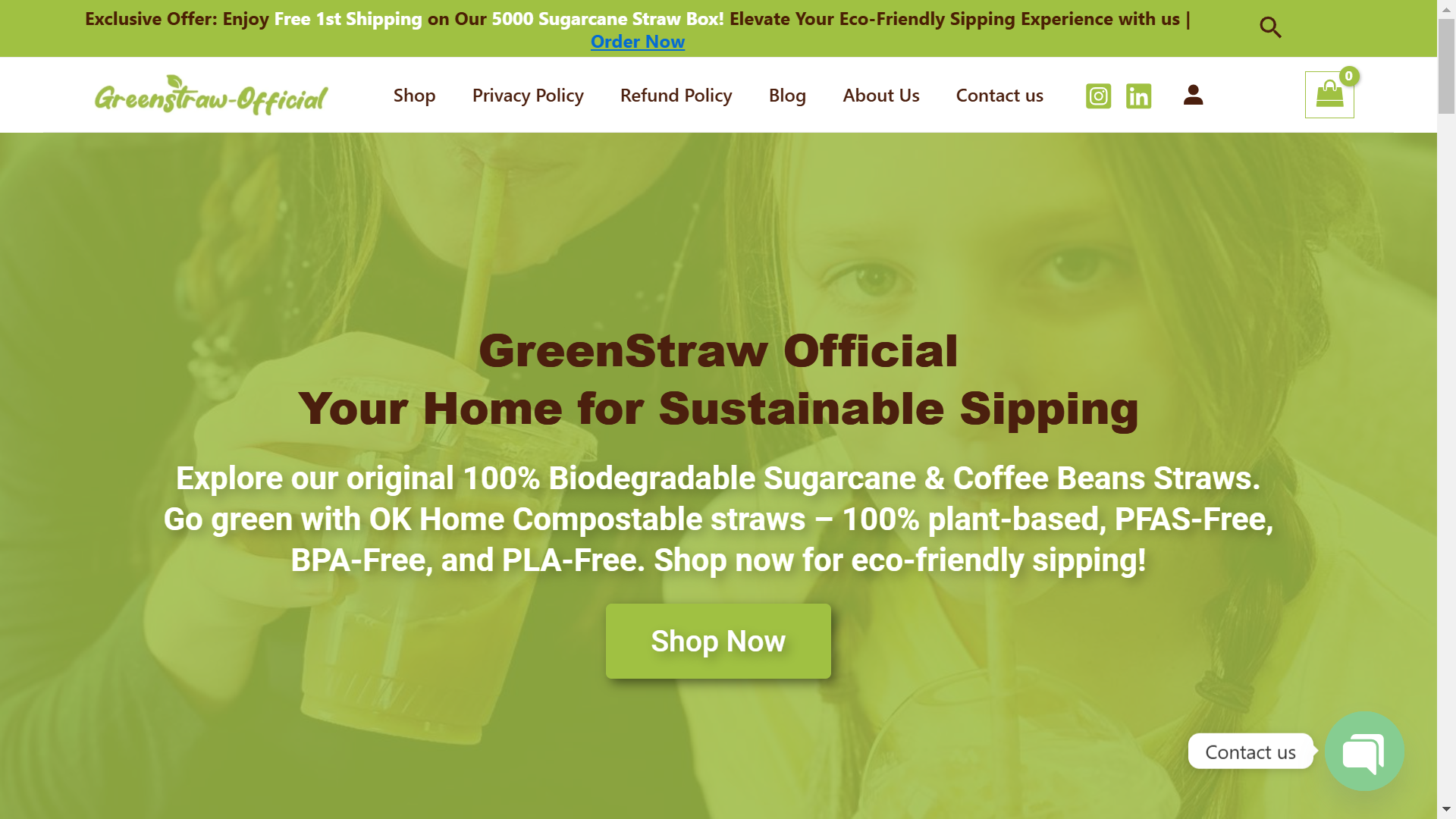 GreenStraw-Official.com website SS1